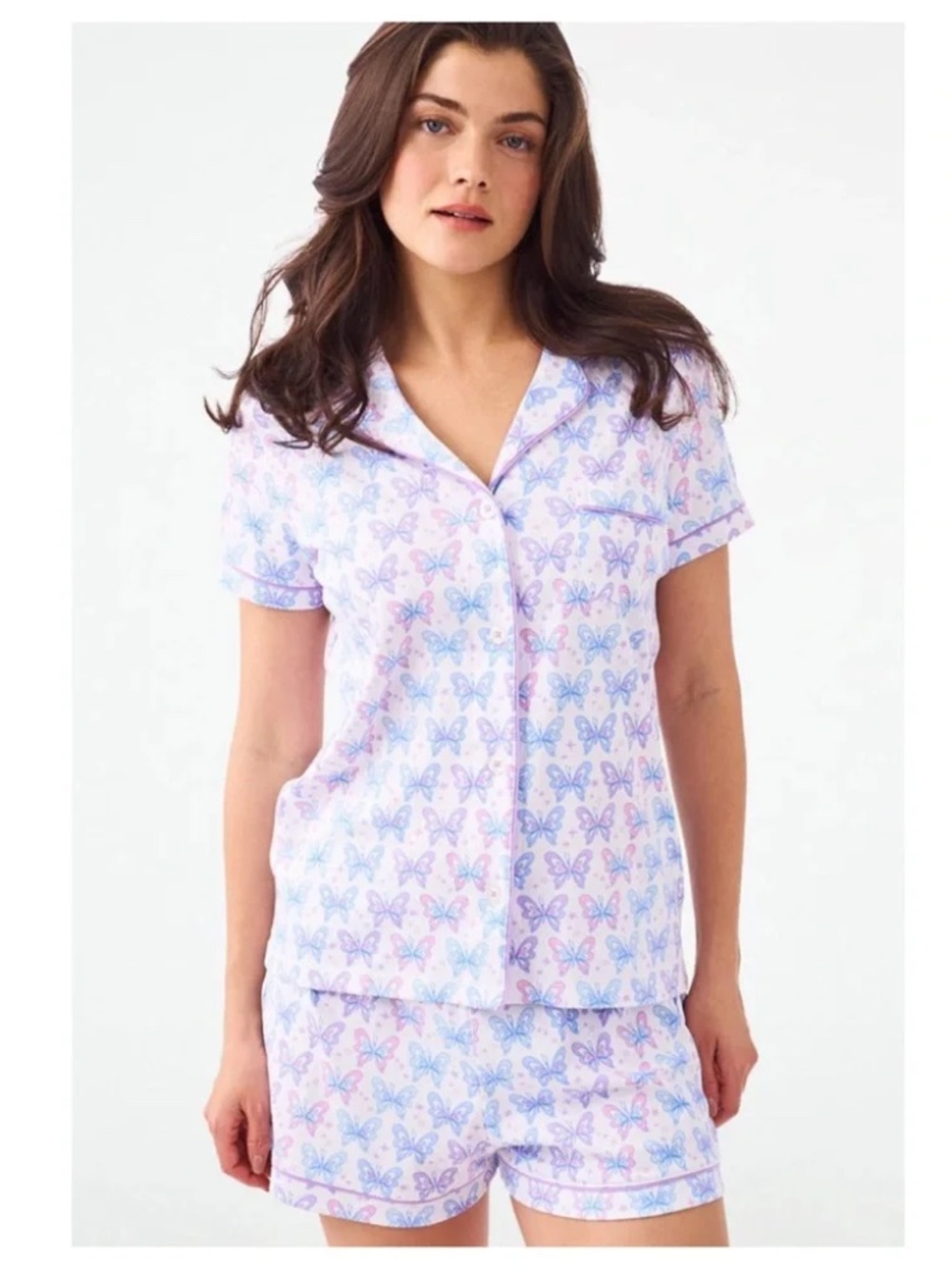 ROLLER RABBIT X Penny’s Flight Flutter Butterfly Lavender Polo Pajamas Medium NW